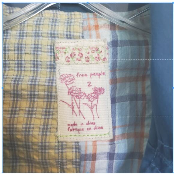 Free People Utility Trench Coat Sz 2 Steel Blue Lightweight Chore Style Jacket - Picture 4 of 9